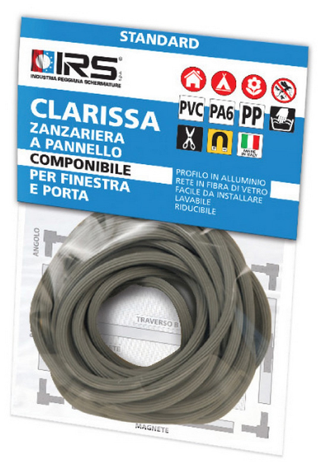 zanzariera irs clarissa bl tondino 500 cm cod:ferx.33152