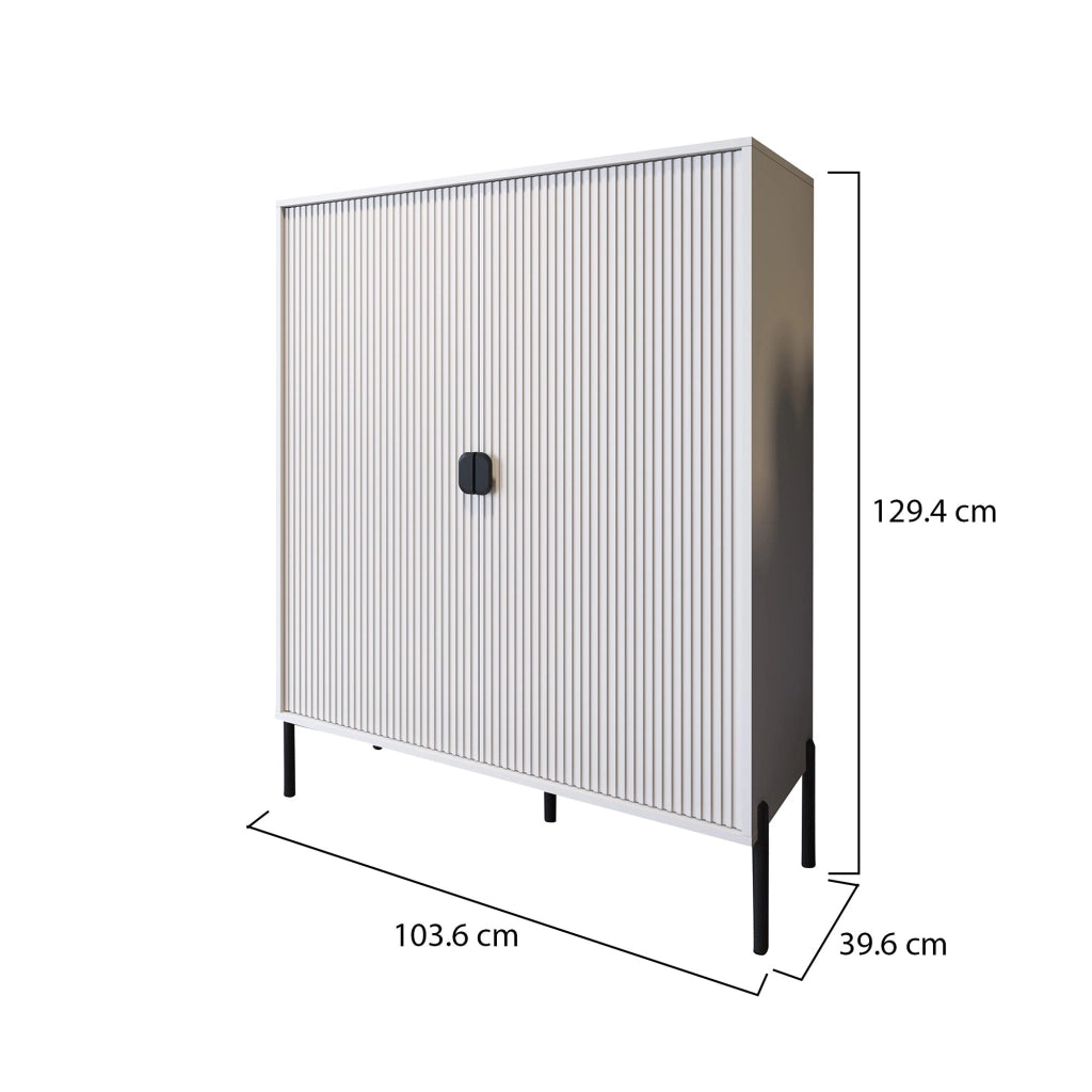 Madia Wallis, Credenza Cassetti, 104x40x129h cm Beige