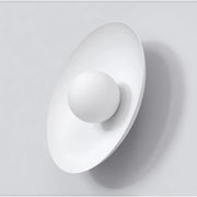 Lampada a parete Inspo K1 in acciaio bianco opaco