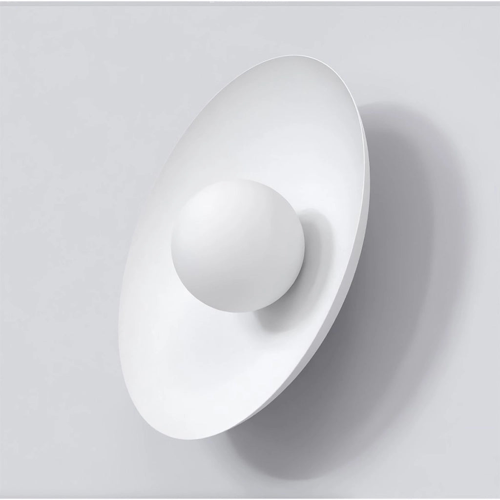 Lampada a parete Inspo K1 in acciaio bianco opaco