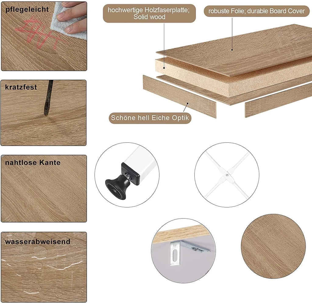 Libreria per Studio Ufficio Scaffale Mensole in Legno Fioriera Porta Piante