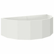 Fioriera | Cassetta per fiori | Vaso Bianco 120 x 60 x 35 cm Acciaio