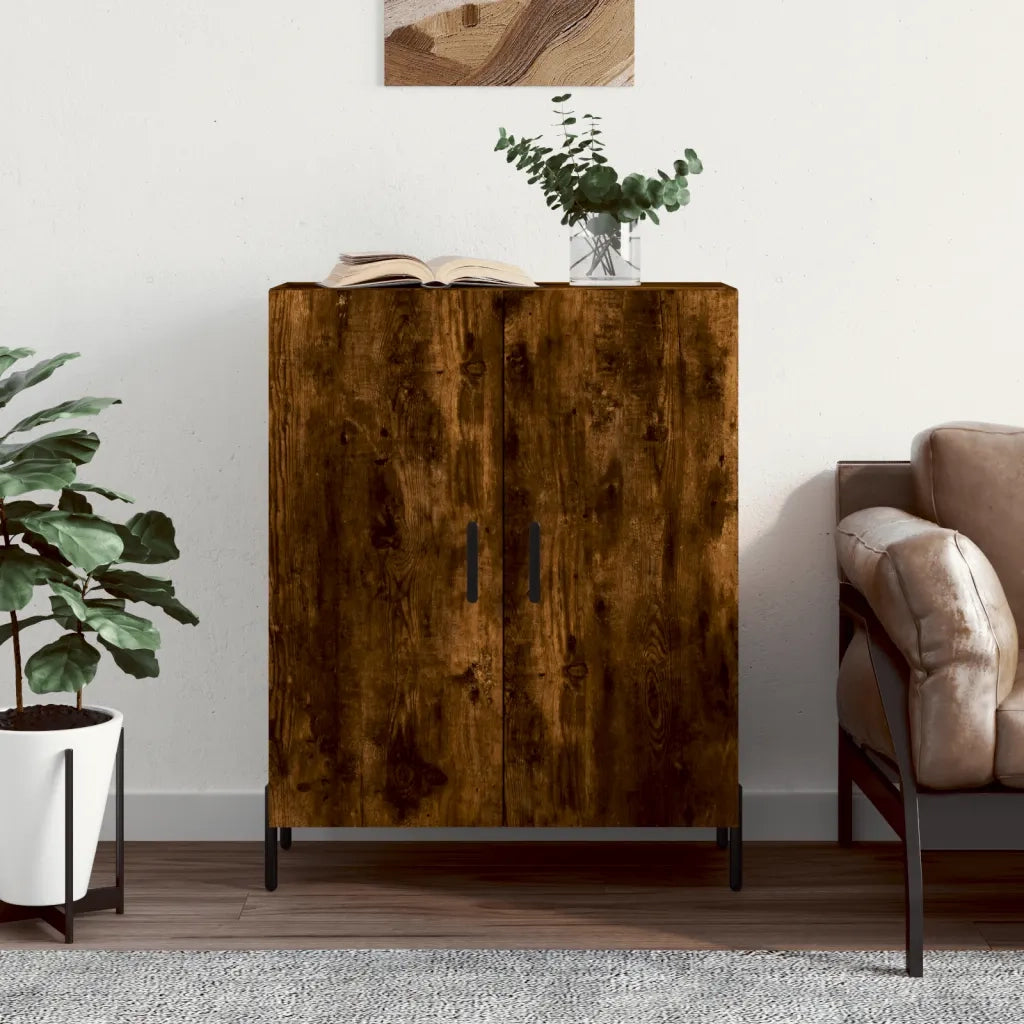 Credenza | Madia | Buffet da pranzo | Armadio da pranzo Rovere Fumo 69,5x34x90 cm in Legno Multistrato