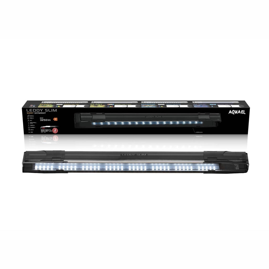 Aquael Leddy Slim Sunny Day&Night 36W 100-120cm - plafoniera LED 7000°K per acqua dolce Colore: Nero