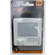 Trade Shop - Lampada Notturna A Led 1w Luce Fredda 6500k Con Interruttore Punto Luce Xyd103 -