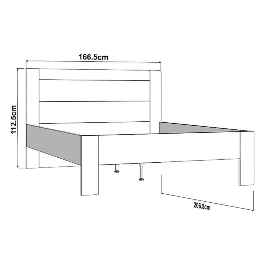 Letto Matrimoniale Munnar, Letto Matrimoniale Dimensione Materasso 160x200 cm, Marrone Rovere Nodi