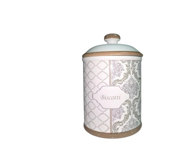 Barattolo Contenitore Biscottiera in Ceramica Arabesque