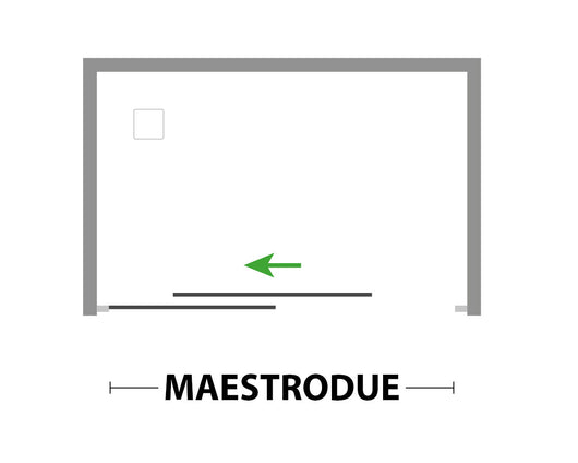 Box Porta Doccia Acrilico 2.2 MM 1 Lato Apertura Scorrevole Telaio PVC Bianco - Misura 130-140 x 185h 