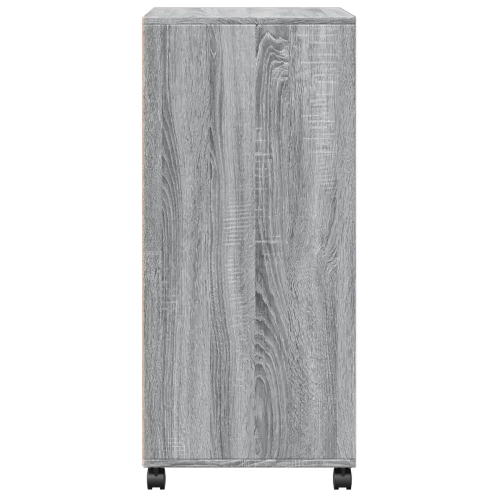 vidaXL Mobiletto con Ruote Grigio Sonoma 55x40x91cm in Truciolato