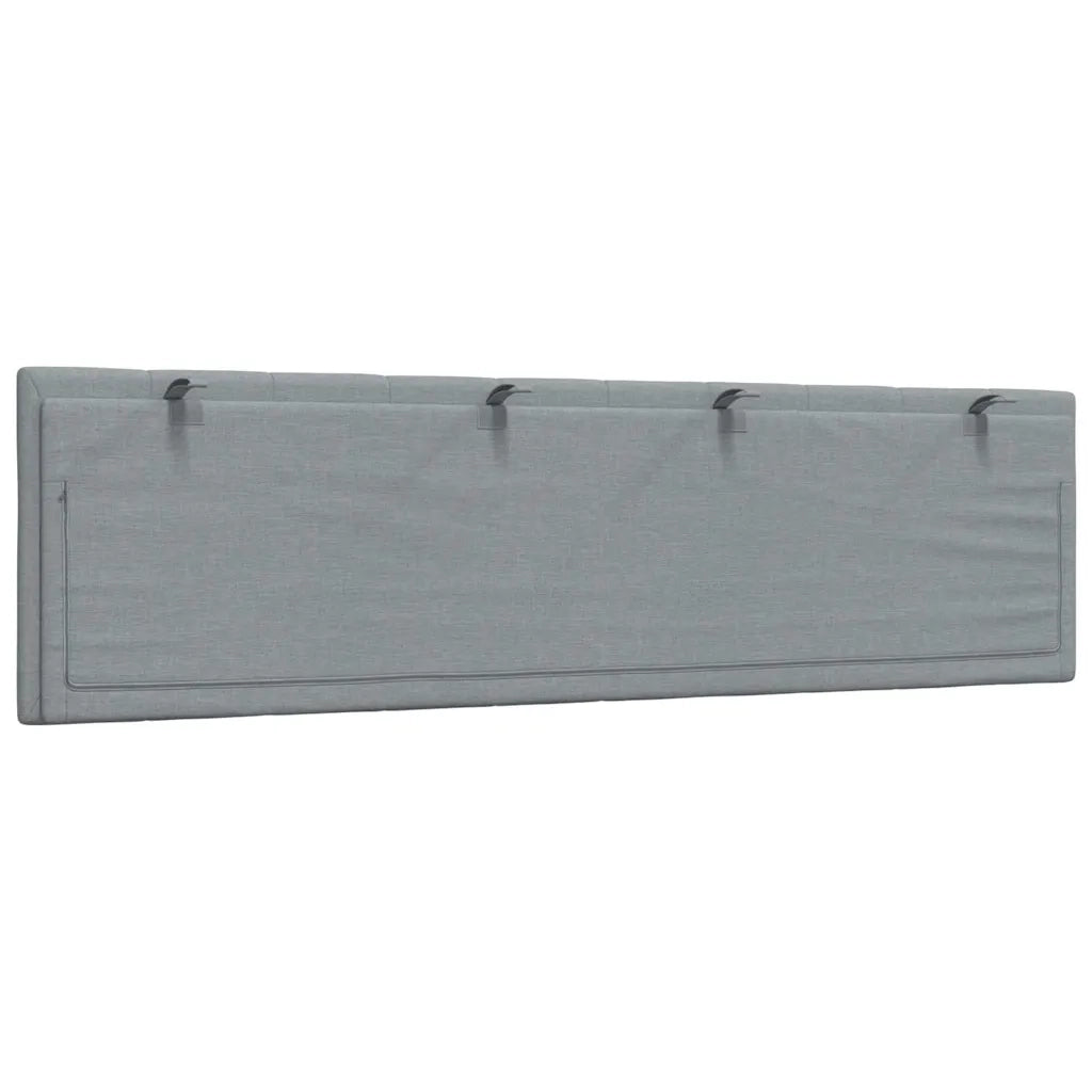 Cuscino Testiera Hanko Grigio Chiaro 180 cm in Tessuto CFW2173449