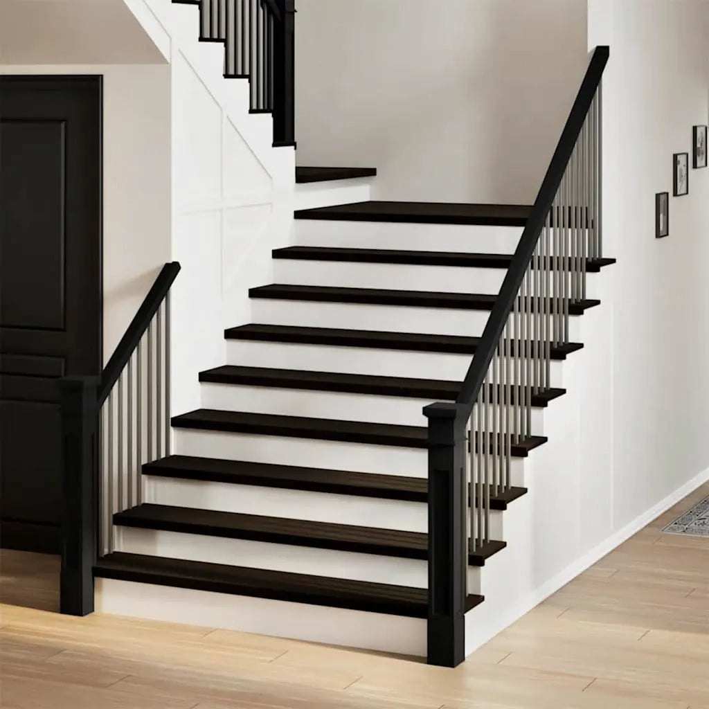 vidaXL Gradini 2 pz Marrone Scuro 120x30x2 cm Legno Massello Rovere