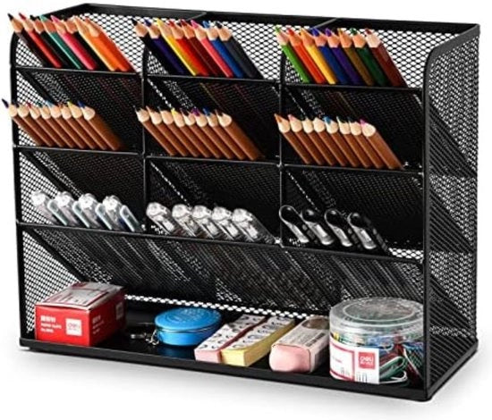 Organizzatore per Scrivania con Cassetti per Pennarelli - Organizzatore per Scrivania - Nero
