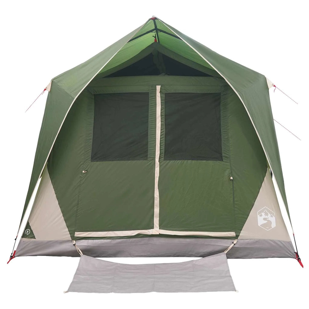 Tenda a tunnel con tetto Verde 10 persone Poliestere e Acciaio 42028661