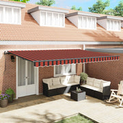 Tenda Retrattile arancione e marrone 500 × 350 cm 3331483