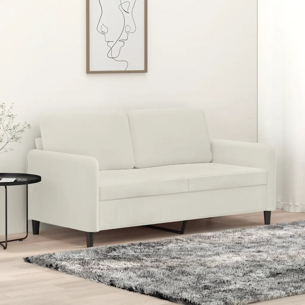 Divano | Divano da soggiorno | Sofa a 2 Posti crema 140 cm in Velluto