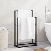 Portasciugamani Autoportante Nero 48x24x78,5 cm in Ferrocod mxl 96930