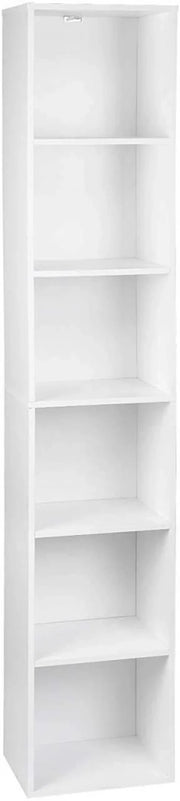 Libreria/scaffale portaoggetti in MDF per ufficio soggiorno studio con 6 scomparti 158,4 cm bianco 19_0000210