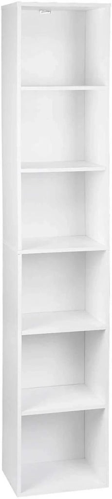 Libreria/scaffale portaoggetti in MDF per ufficio soggiorno studio con 6 scomparti 158,4 cm bianco 19_0000210