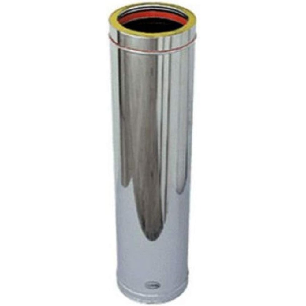 Tubo doppia parete in acciaio inox per canne fumarie l 500 mm (d
