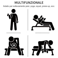 Set 4 Manubri Esagonali da 20 kg Totali in Acciaio e PU da 1 a 4kg, Multicolore