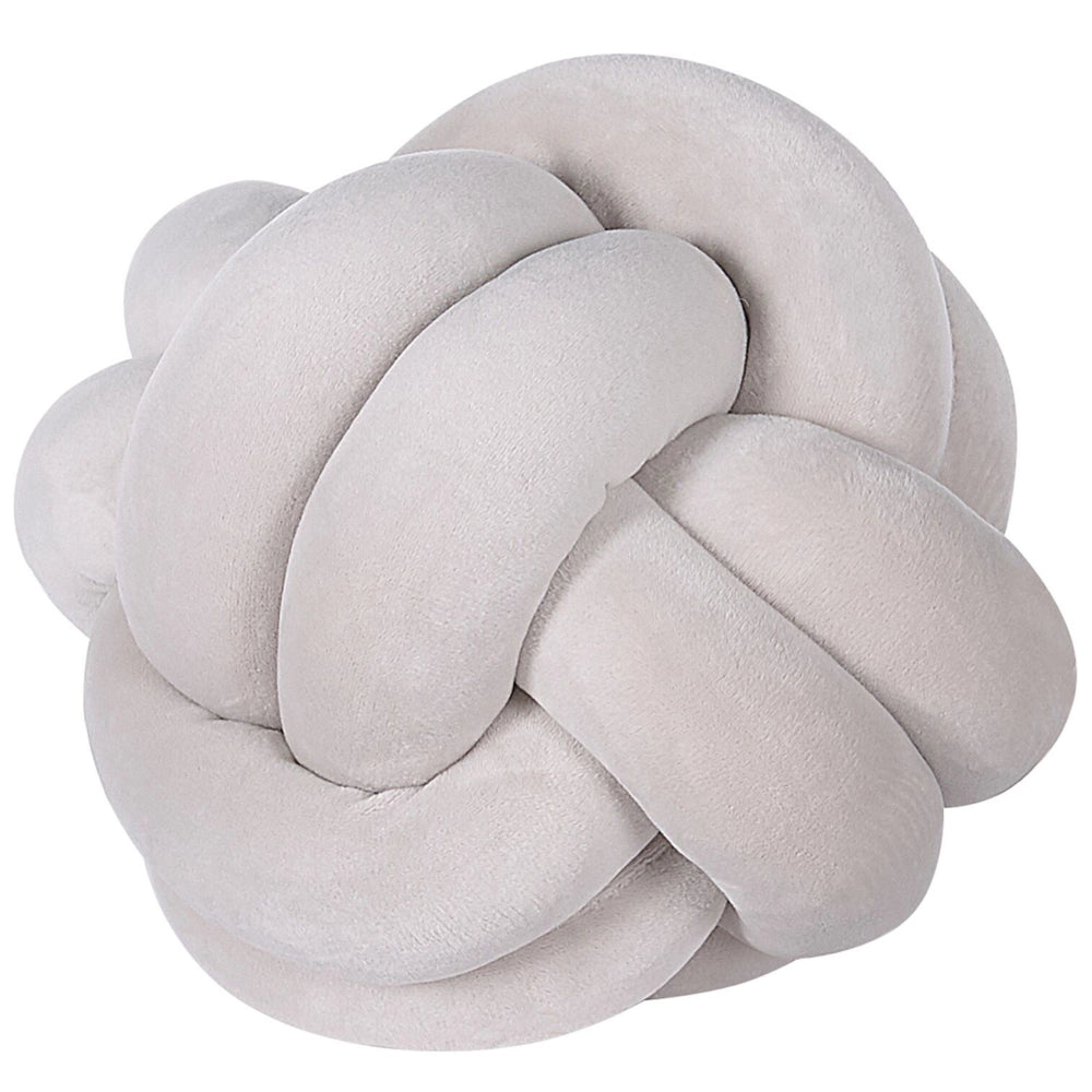 Cuscino Decorativo Cuscino Nodo Velluto Grigio 20 x 20 cm Accessori Decorativi