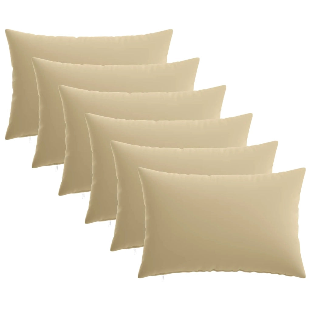Federa 6 pcs HEERLEN Beige 50 x 80 cm Poliestere 912034