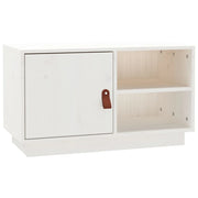 Mobile TV multimediale mensola TV credenza TV sala da pranzo soggiorno camera da letto 70 x 34 x 40 cm legno di pino massiccio bianco 02_0026187