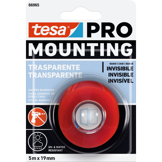 tesa nastro biades.mounting pro trasparente mt5x19mm. cod:ferx.3319