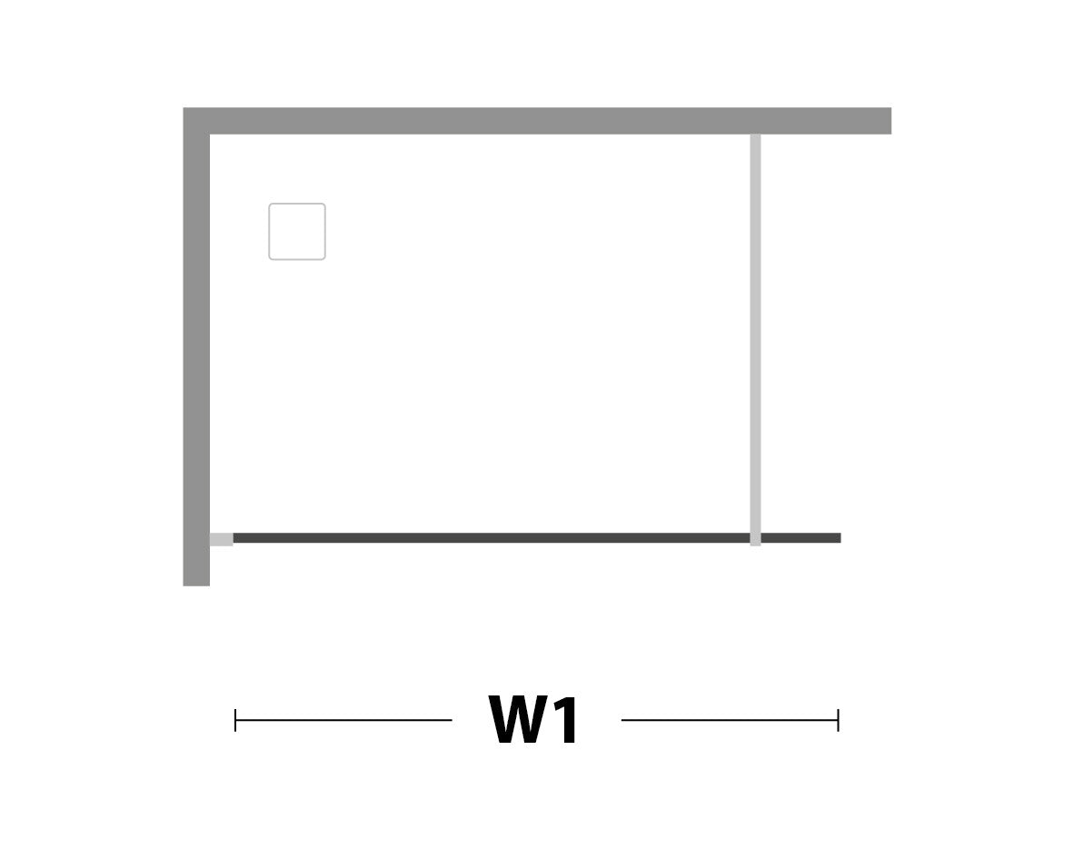 Parete doccia Walk-In in Acrilico 2.2 MM Telaio PVC Bianco - Misura: 78-80 x 185h 