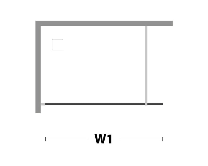Parete doccia Walk-In in Acrilico 2.2 MM Telaio PVC Bianco - Misura: 98-100 x 185h 
