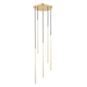 Lampadario CARMEN Alfa ottone 5 luci tubi G9 Ø30cm