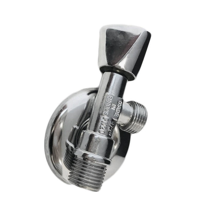 Rubinetto per sottolavabo 1/2 x 1/2, tutto ottone pesante