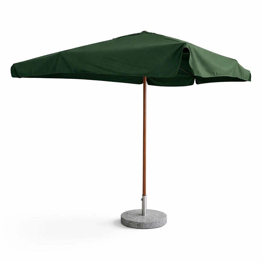 Tempo Style - Ombrellone da Giardino Vomero 3x3 m | Ombrellone da Esterno in Alluminio e Poliestere 180g/㎡ (Verde/Legno Noce)