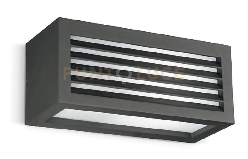 GES310- APPLIQUE 1 LUCE ATTACCO E27 IP4 COLORE GRIGIO ANTRACITE L.25XH.10,8CM