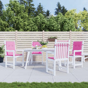 Cuscini per Sedia con Schienale Basso 4 pz Rosa in Tessutocod mxl 70349