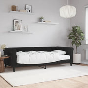 Divano Letto con Materasso-Sofa Letto-Daybed Nero 90x200 cm in Velluto 378222