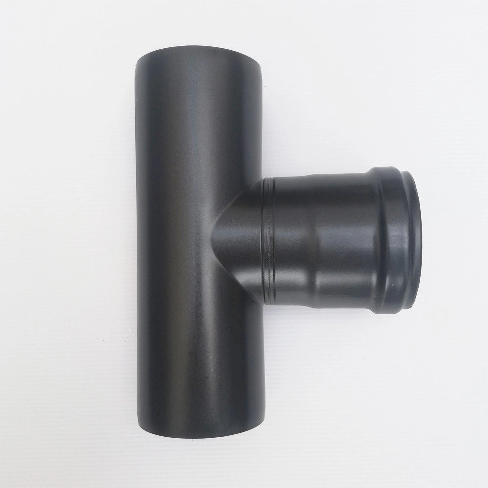 Raccordo a t 90° braga mm codino f nero pellet da 100mm