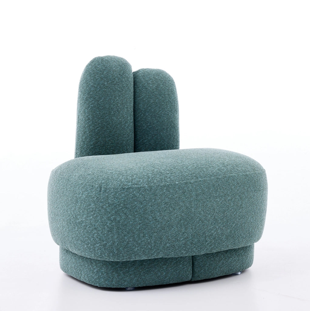 Pouf a forma di coniglio in tessuto verde; 6;2 kg; per seduta e poggiapiedi