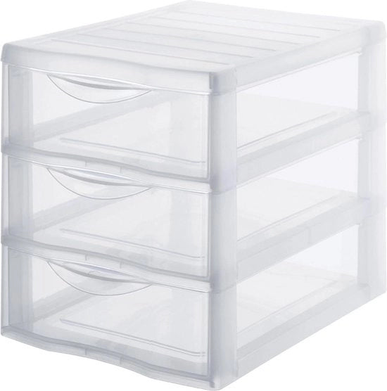 Sistema di apertura a tappo - 3 carichi ultra trasparenti - Système di chiusura a tappo - Maniglia ergonomica Cassettiere