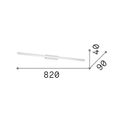 Applique Collezione RIFLESSO LED 19W Luce Calda 3000K Nero Ideal Lux
