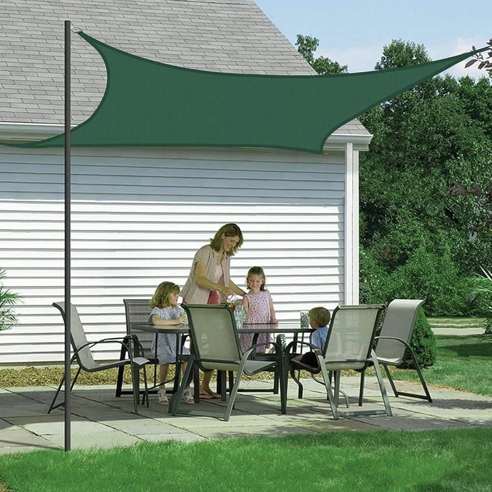 Trade Shop - Vela Tenda Quadrata Parasole Protezione Sole Ombreggiatura Giardino 3x3mt Verde 017032 -