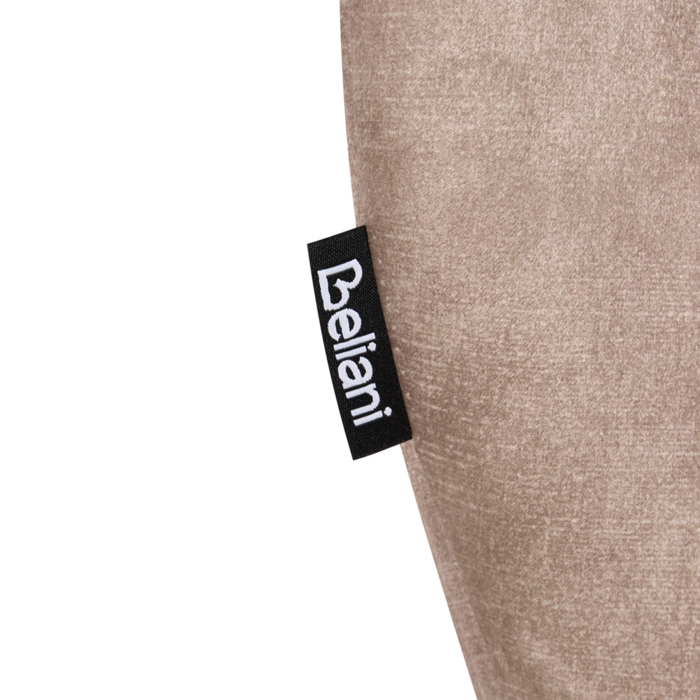 Set di 4 sedie da pranzo in velluto beige con gambe in ferro nero, girevoli a 180°, moderne e imbottite