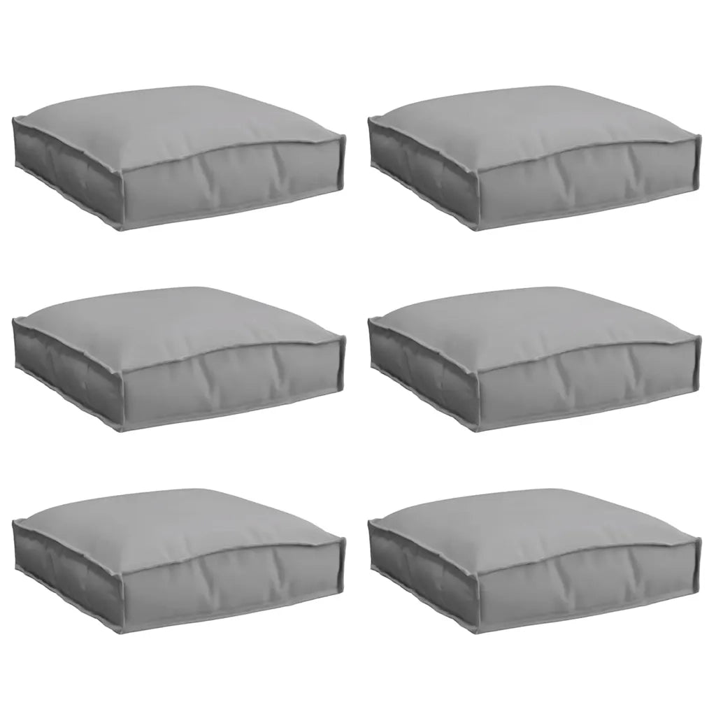 Cuscino 6 pcs Grigio 40 x 40 x 8 cm Tessuto Oxford 42001599
