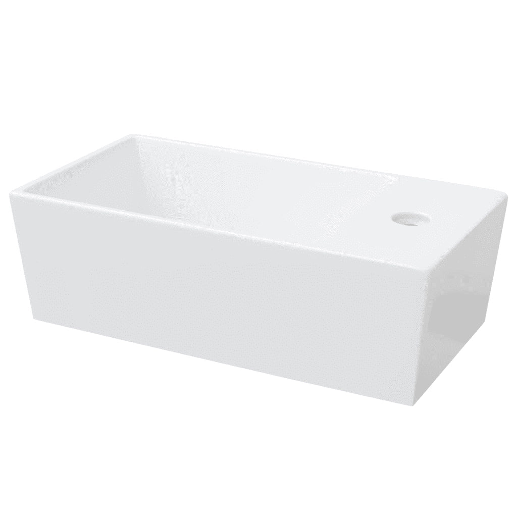 Lavandino-Lavabo-Lavello Bianco 48x25x15 cm in Ceramica
