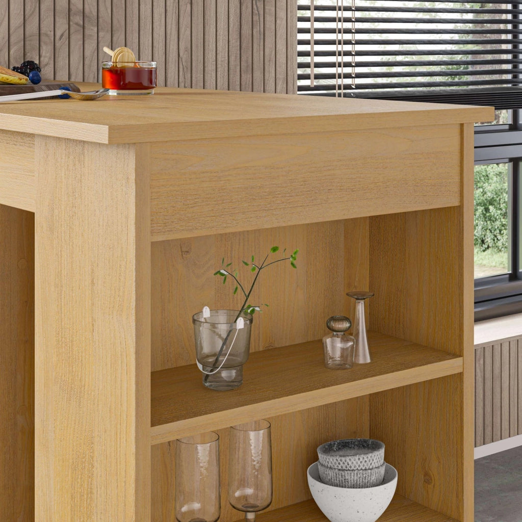 Tavolo bar in legno "Swallow" 117 x 54 x 101,8 cm - Rovere zaffiro