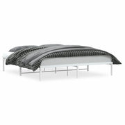 Letto matrimoniale | Letto per adulti | Giroletto Metallo Bianco 180x200 cm