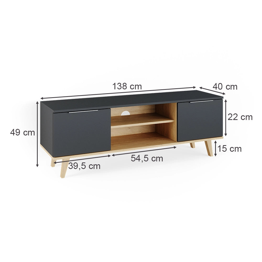 Vicco Mobile tv Antracite 138 x 49 cm
