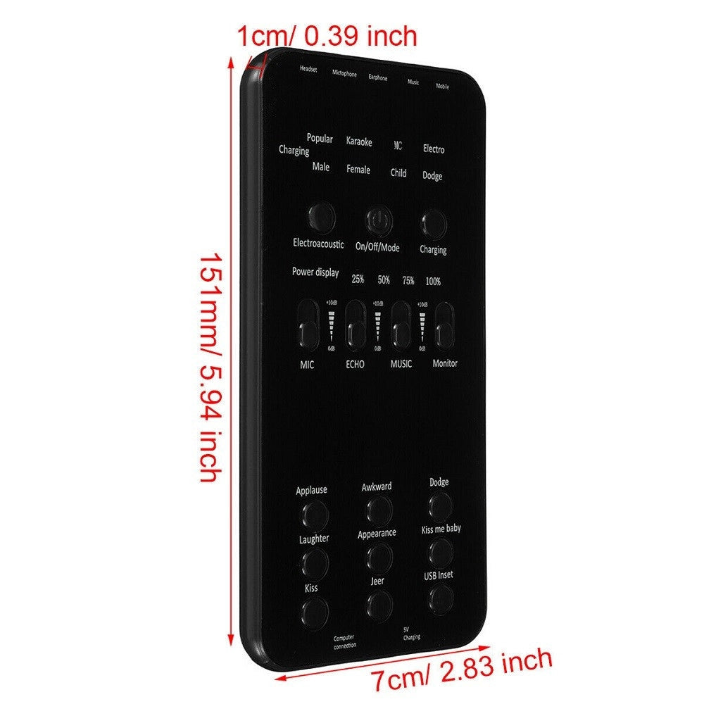 Trade Shop - Scheda Audio Esterna Live Bluetooth Per Dirette Streaming Con Microfono Hp-202 -