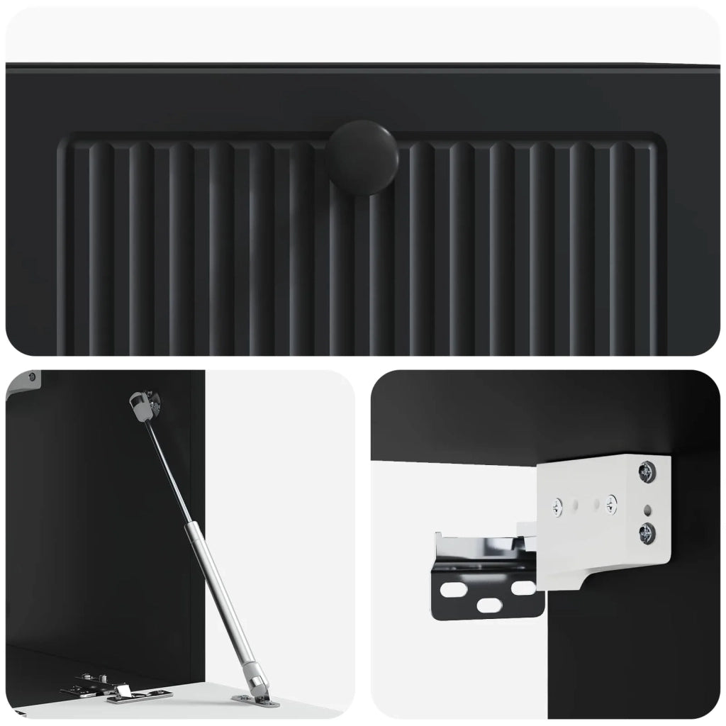 Mobile Porta TV da Muro Nero 59,5 x 31 x 30 cm 898026