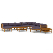 Set di mobili da giardino mobili da esterno 12 pezzi con cuscini legno massello di acacia 02_0015529